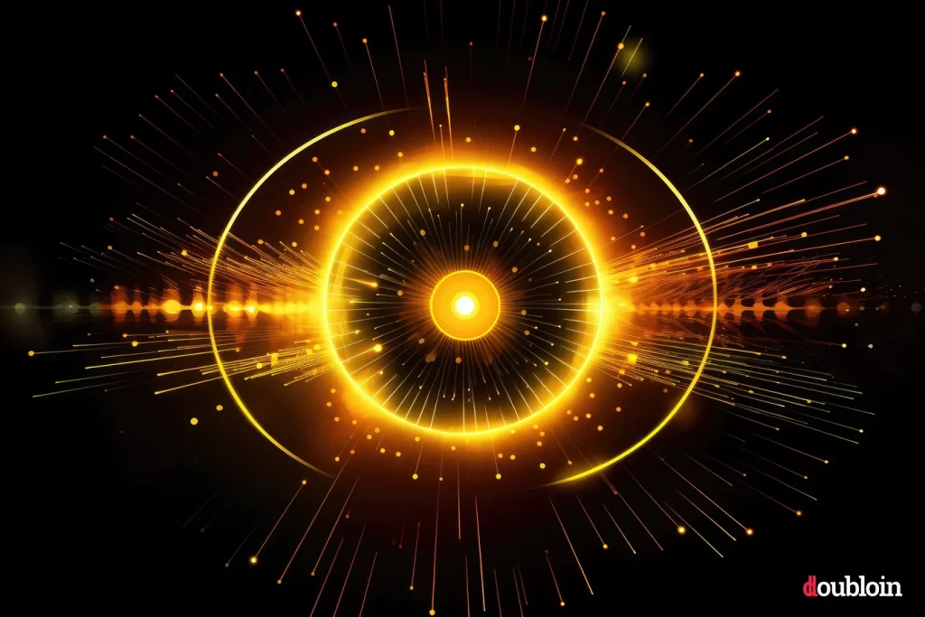 An image of a golden circle on a black background, showcasing the BNB - Binance Coin.