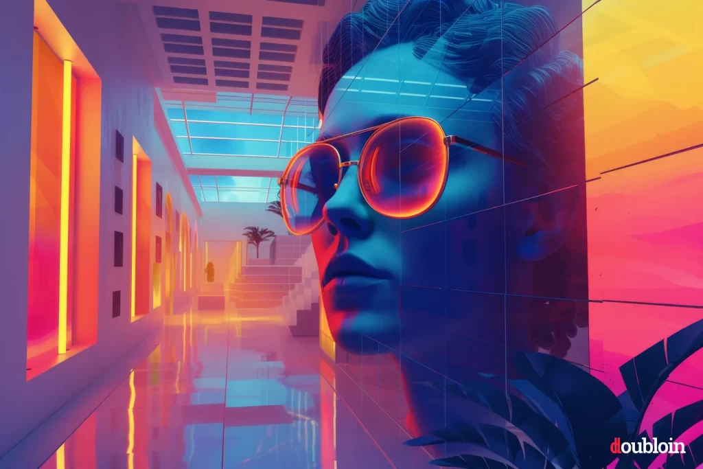 An Ultimate Guide image of a woman wearing sunglasses in a hallway.